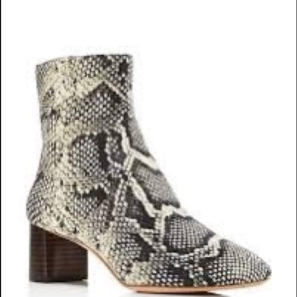 Loeffler Randall Gema Snakeskin zip Ankle Boots